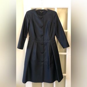 Pristine condition NWT St John silk navy dress